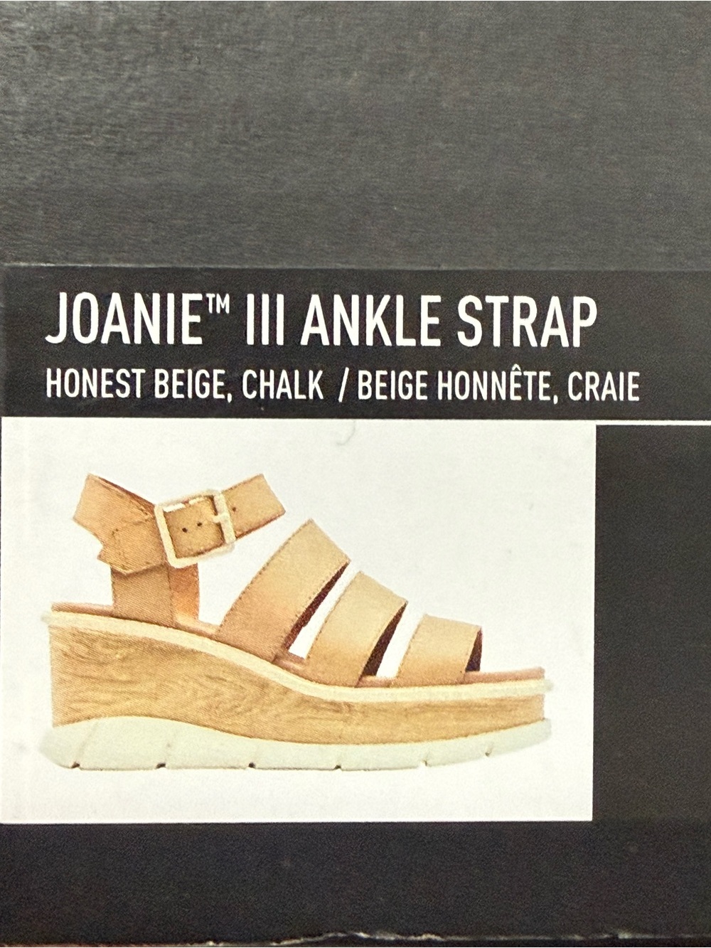 Sorel Joanie III Ankle strap beige cream wedge chunky Y2K 7.5 new in box - Picture 5 of 9